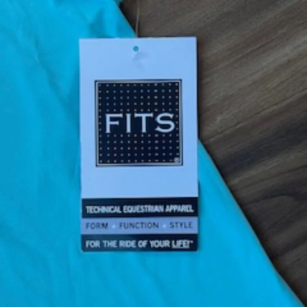 FITS Women's 1/4 ZIp Sleeveless Tank Top Sun Shirt - Teal - Medium - Picture 5 of 5